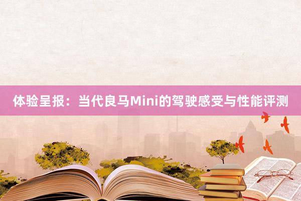 体验呈报：当代良马Mini的驾驶感受与性能评测